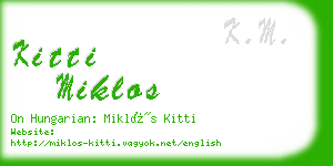 kitti miklos business card